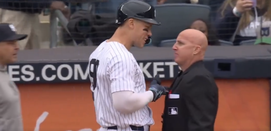 Aaron Judge was ejected on Saturday.