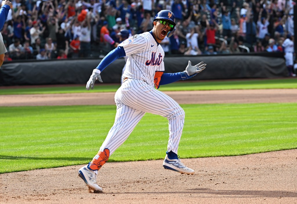 Mark Vientos was celebrating his walk-off homer for the Mets on Sunday and two days later he has been sent back down to Triple-A Syracuse.