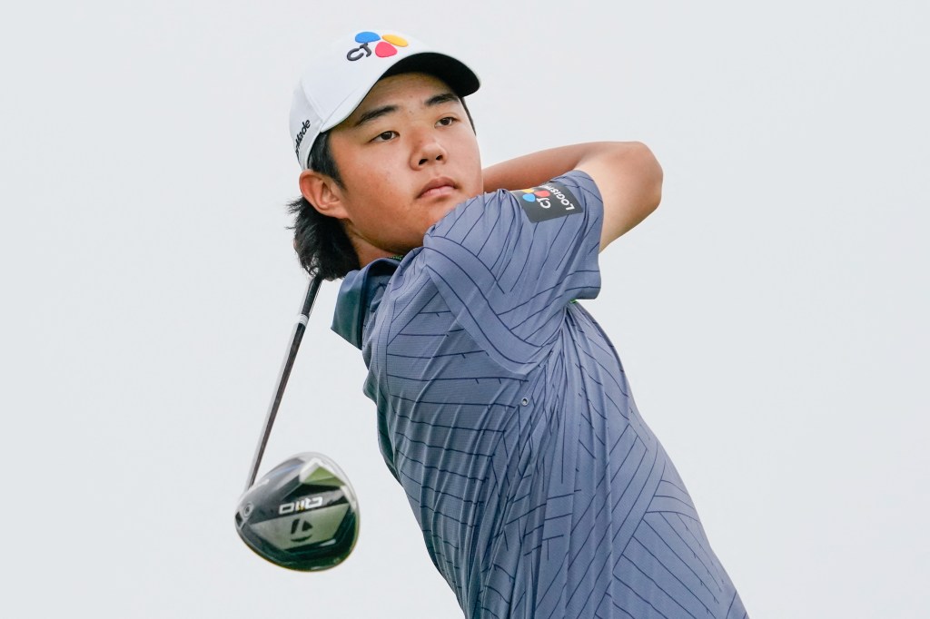 Kris Kim, 16, made the cut at the Byron Nelson on Friday.