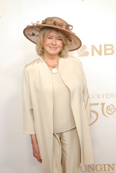 Martha Stewart poses on the 150th Kentucky Derby