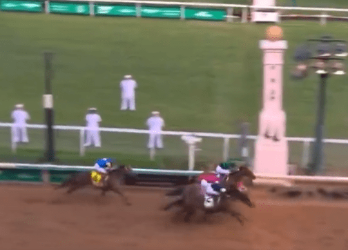 Mystik Dan won in a photo finish.