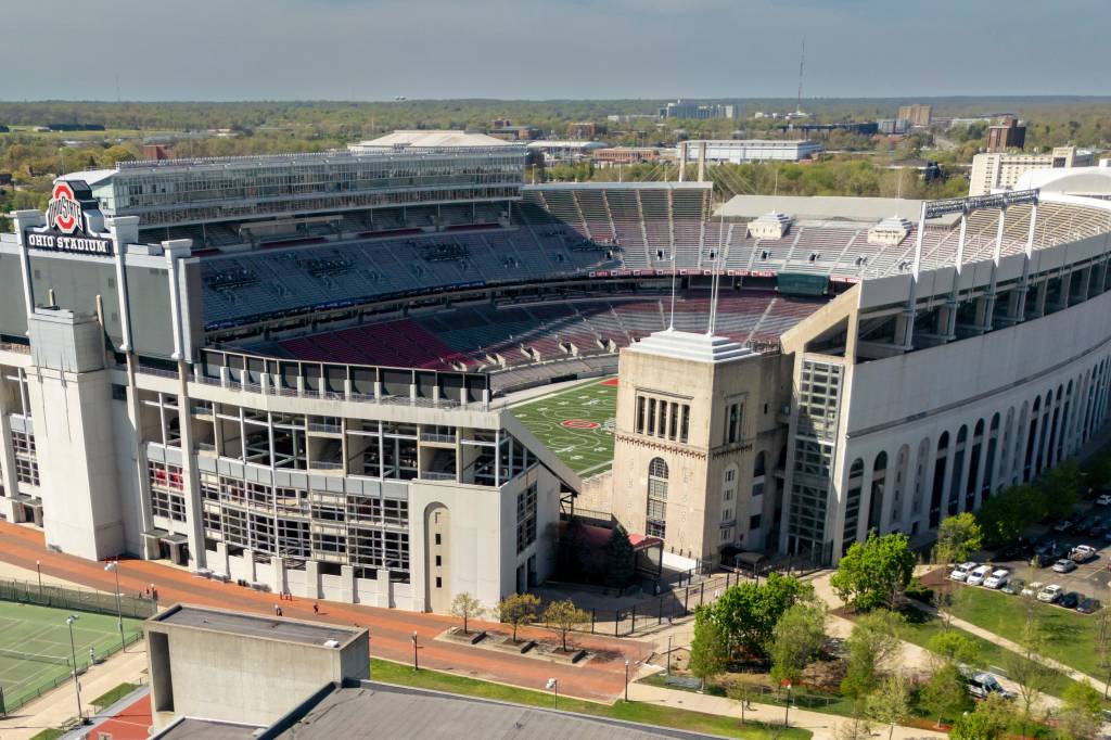 A graduation attendee fell to their death at Ohio State University on Sunday.