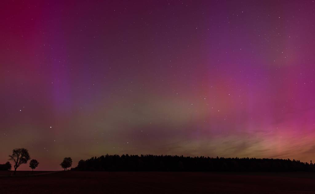 Strong northern lights seen over Central Europe on May 10, 2024.