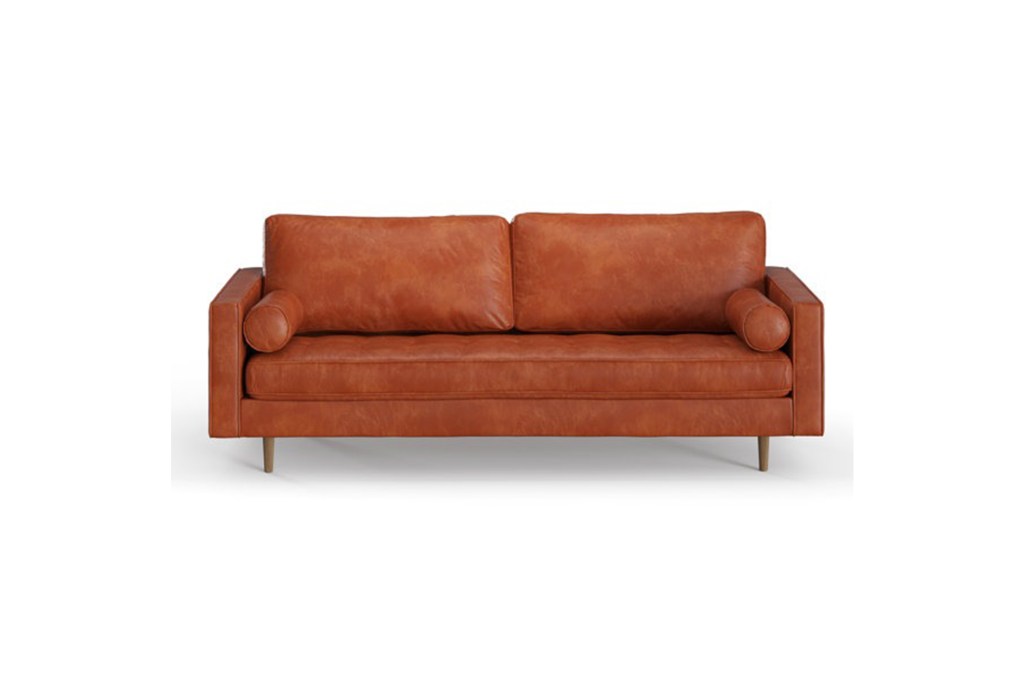 Geo 83'' Genuine Leather Sofa