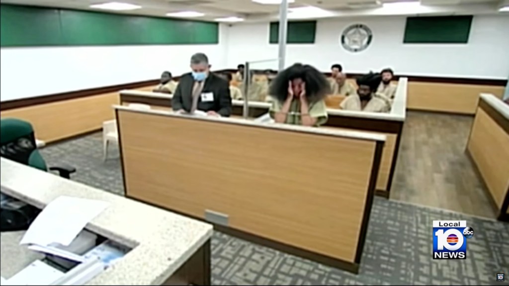 Alicia Brea in court.