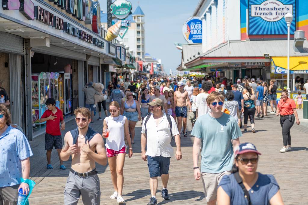 A 15-year-old boy was stabbed on New Jersey's Ocean City boardwalk Saturday night.