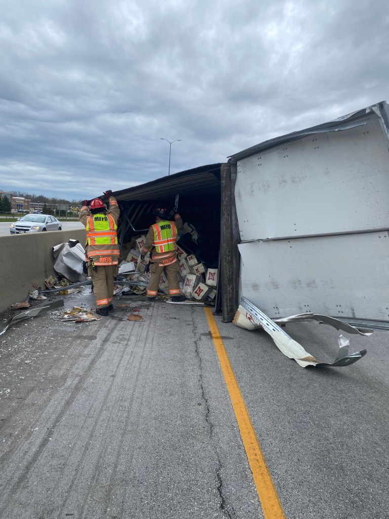 Wisconsin beer truck mishap.