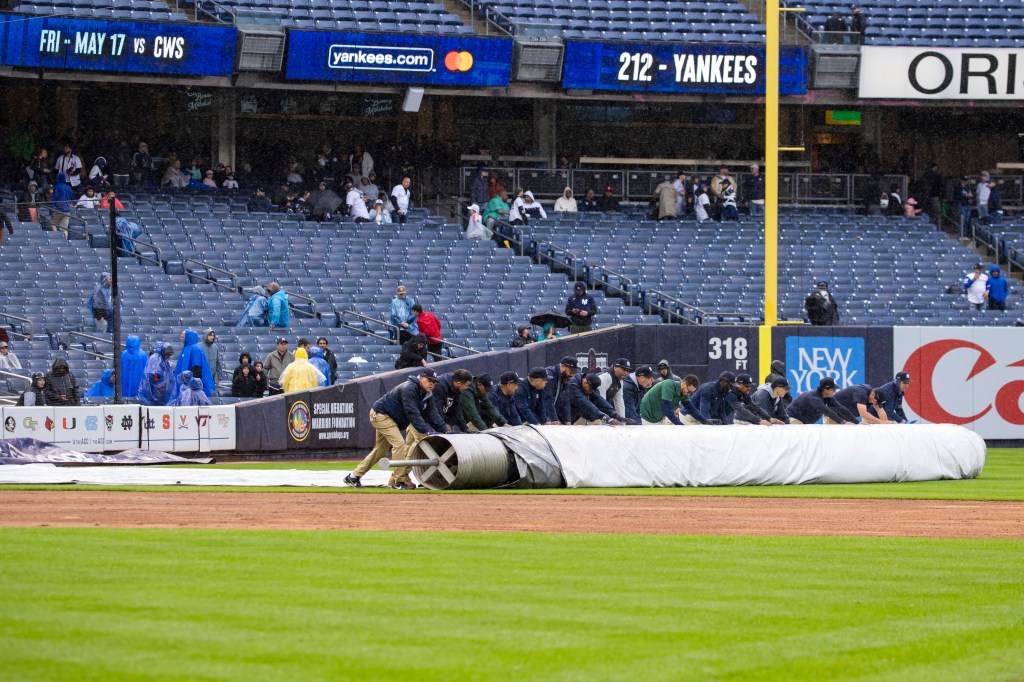 The Yankees-Tigers game was called after a 56-minute rain delay. 