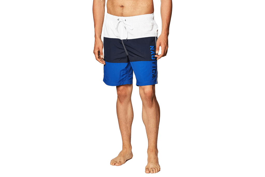 Nautica Standard Quick Dry Tri-Block Swim Trunk