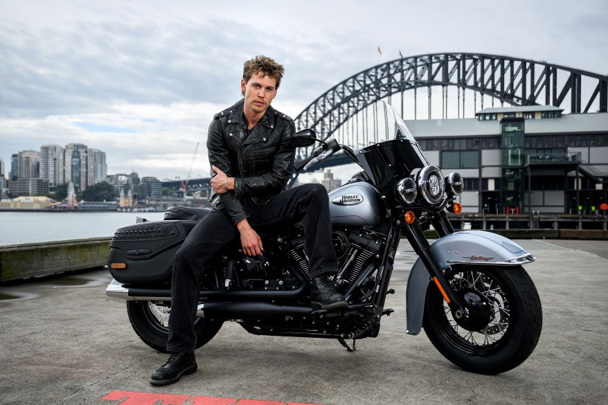 CAN'T HARLEY WAIT: Austin Butler stays in character while promoting his new film “The Bikeriders” in Sydney.