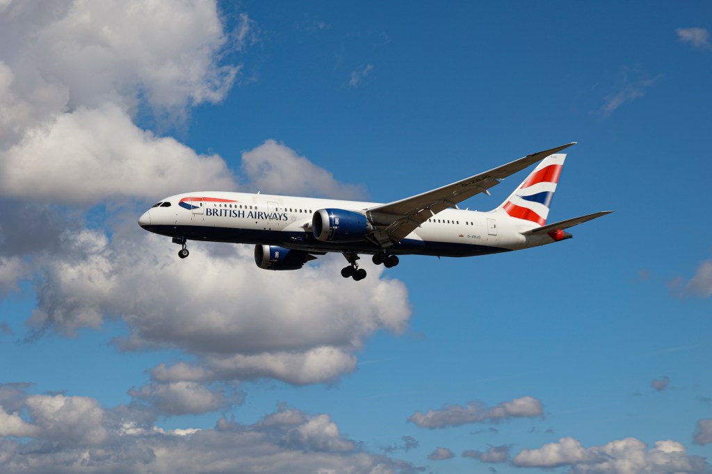 A British Airways Boeing 787 Dreamliner.