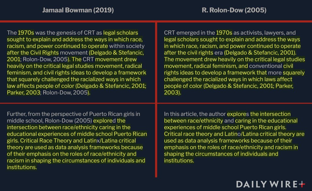 Daily Wire Jamaal Bowman dissertation.