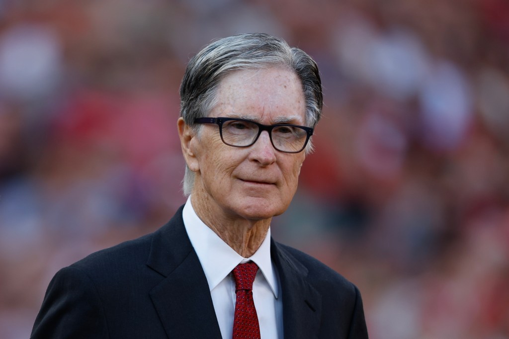 John W. Henry takes in a Premier League match between Liverpool FC and Wolverhampton Wanderers at Anfield on May 19, 2024. Along with the Boston Red Sox, he owns Liverpool FC. 