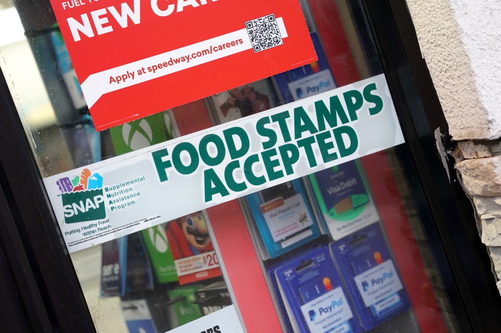 Food stamps sign