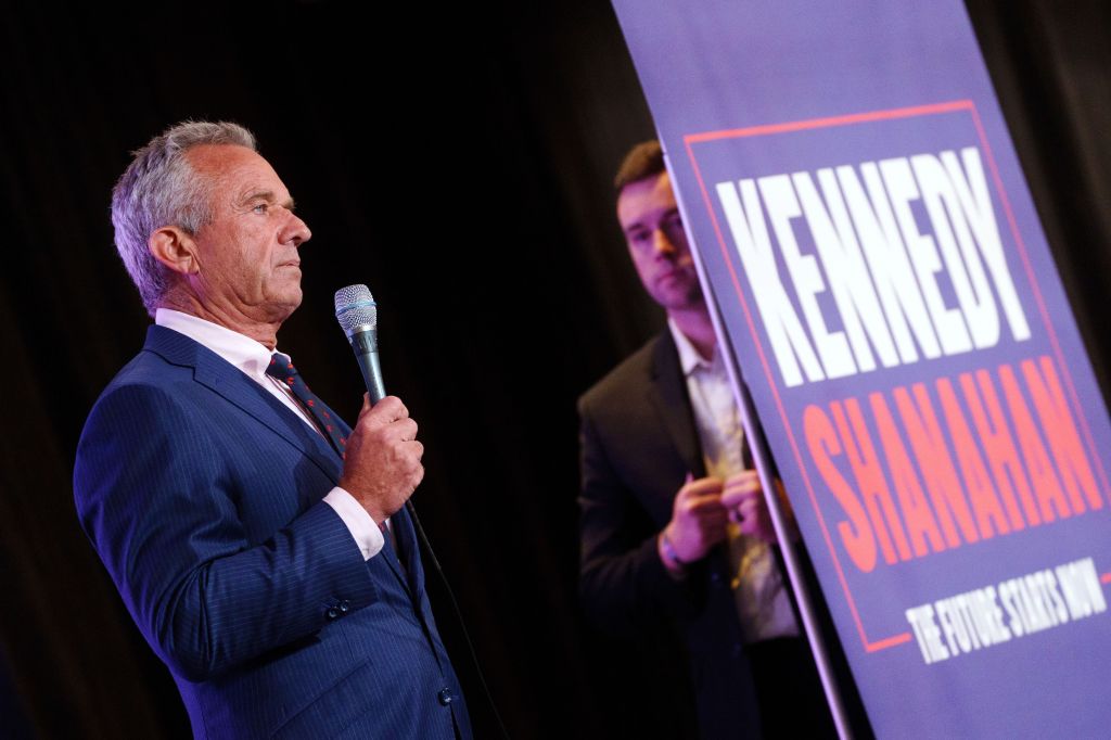 Independent US presidential candidate Robert Kennedy Jr speaks during the Libertarian Convention in Washington, DC, USA, 24 May 2024