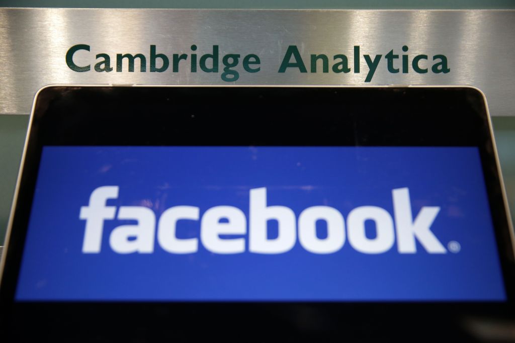 Facebook and Cambridge Analytica logos