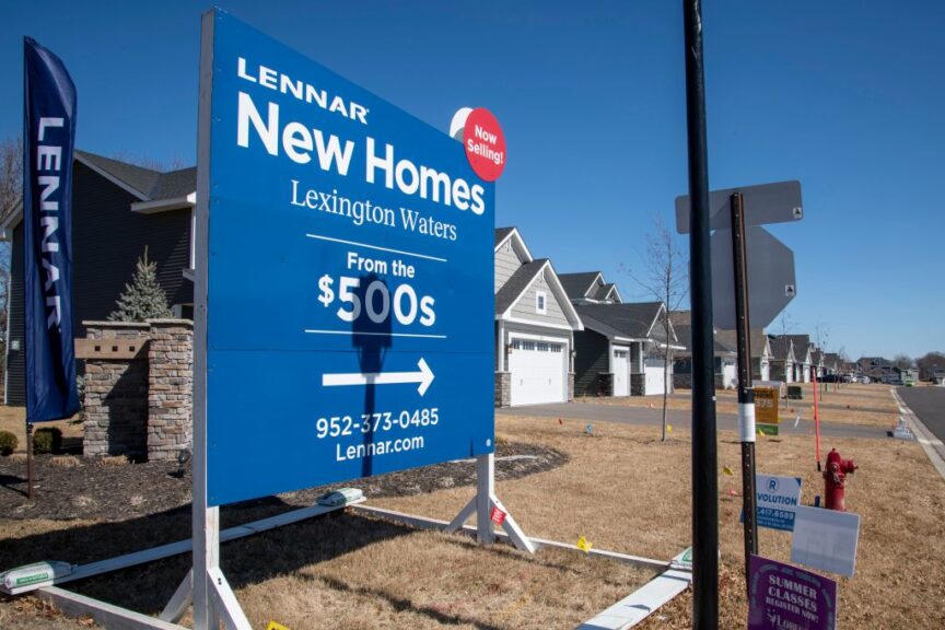 Blaine, Minnesota. Homes starting at a half million dollars in Lexington Waters is a community with wetlands, trees, and a variety of home options. it is a HOA Maintained lifestyle. (Photo by: Michael Siluk/UCG/Universal Images Group via Getty Images)