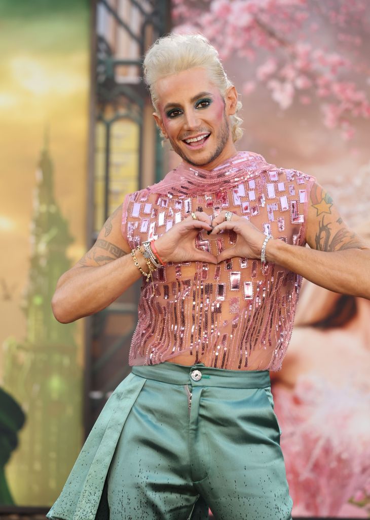 Frankie Grande attends the Los Angeles premiere of Universal Pictures "Wicked" at Dorothy Chandler Pavilion on November 09, 2024