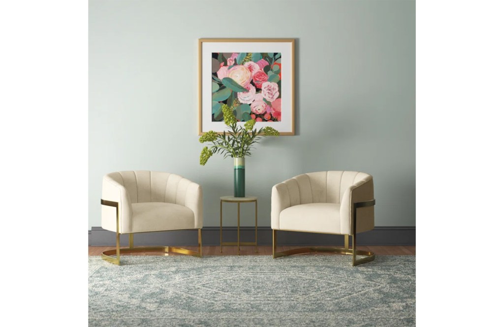 Romy 30" W Tufted Upholstered Barrel Chair (Set of 2)