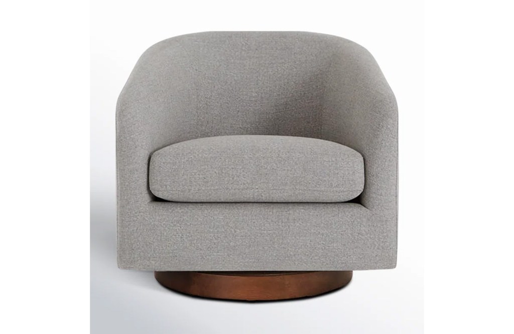 Bennett Upholstered Swivel Barrel Chair
