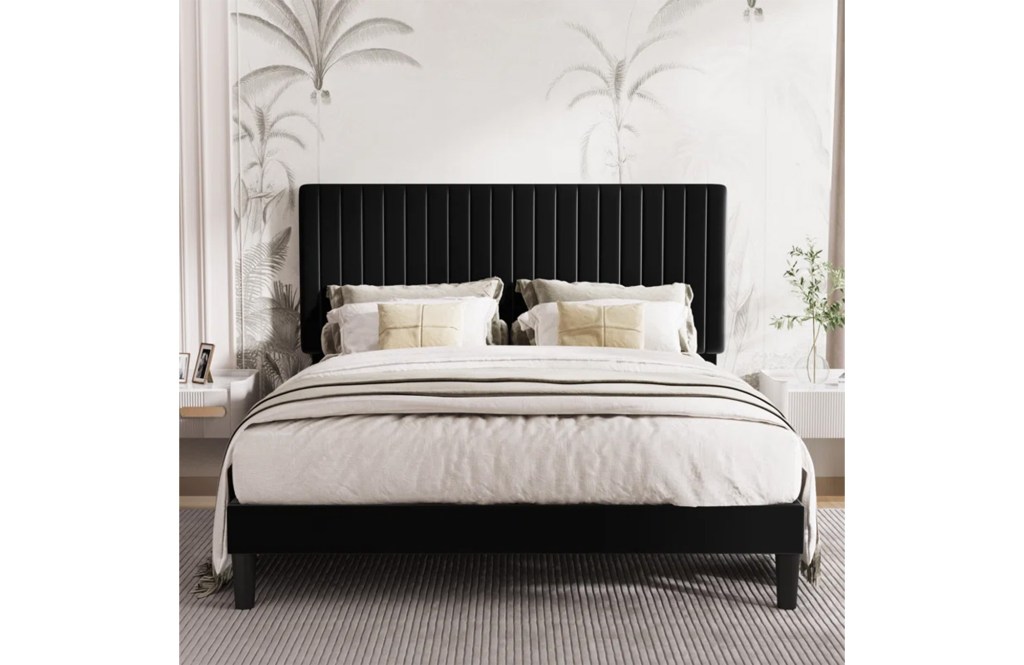 Dunphy Upholstered Platform Bed with Adjustable Headboard
