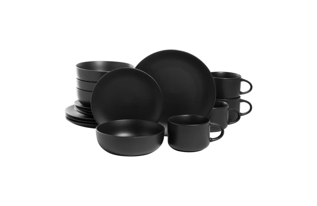 Wazee Matte 16 Piece Dinnerware Set, Service for 4
