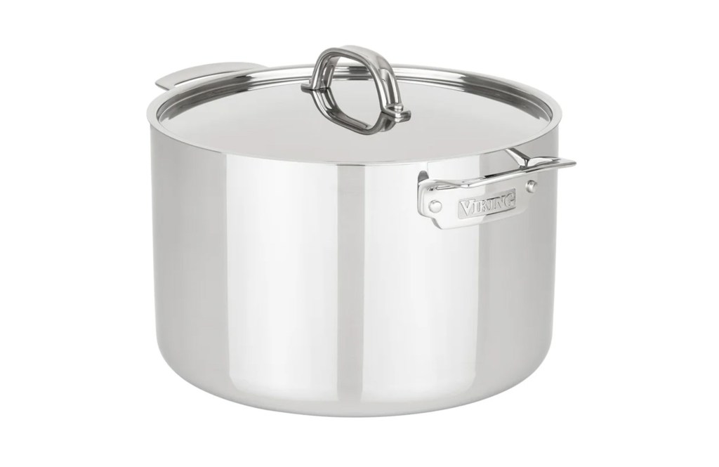 Viking 3-Ply Stainless Steel 12-Quart Stock Pot with Metal Lid
