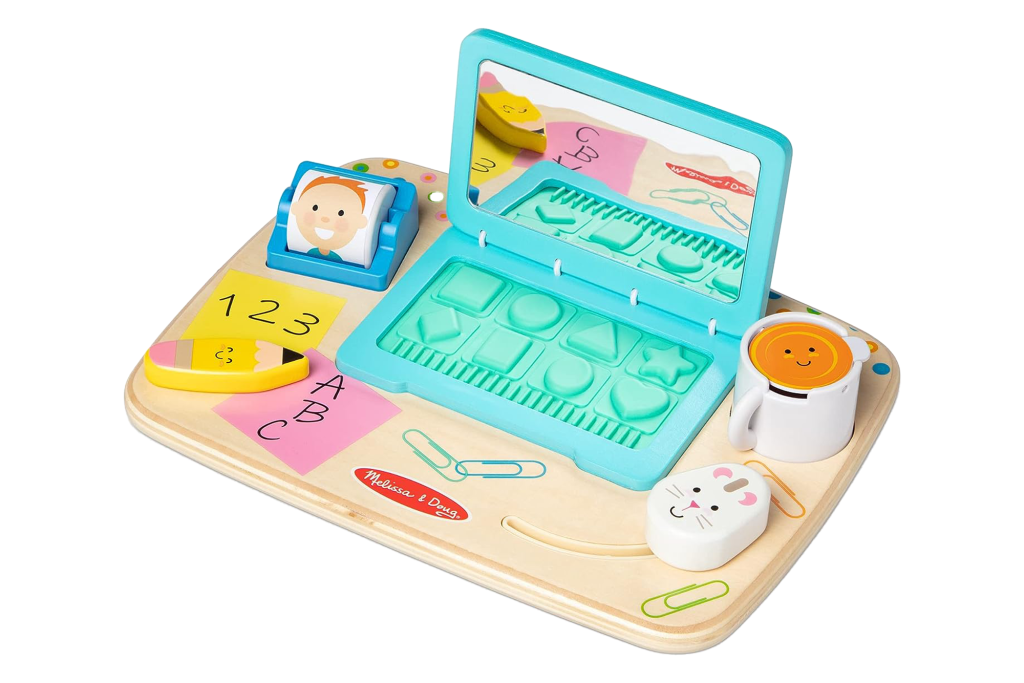 Melissa & Doug Wooden Work & Play Desktop Activity Board