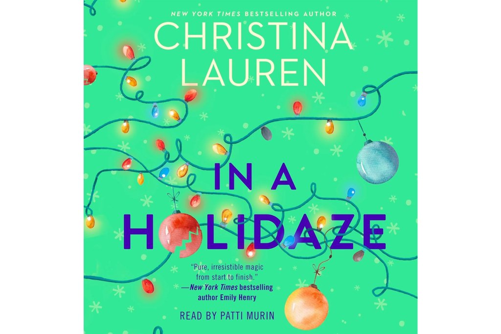 Book cover titled 'In-a-Holidaze' adorned with colorful lights