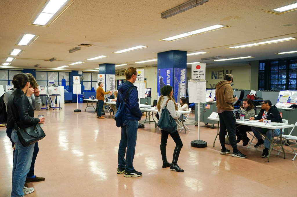 voters at polling stations nov 5