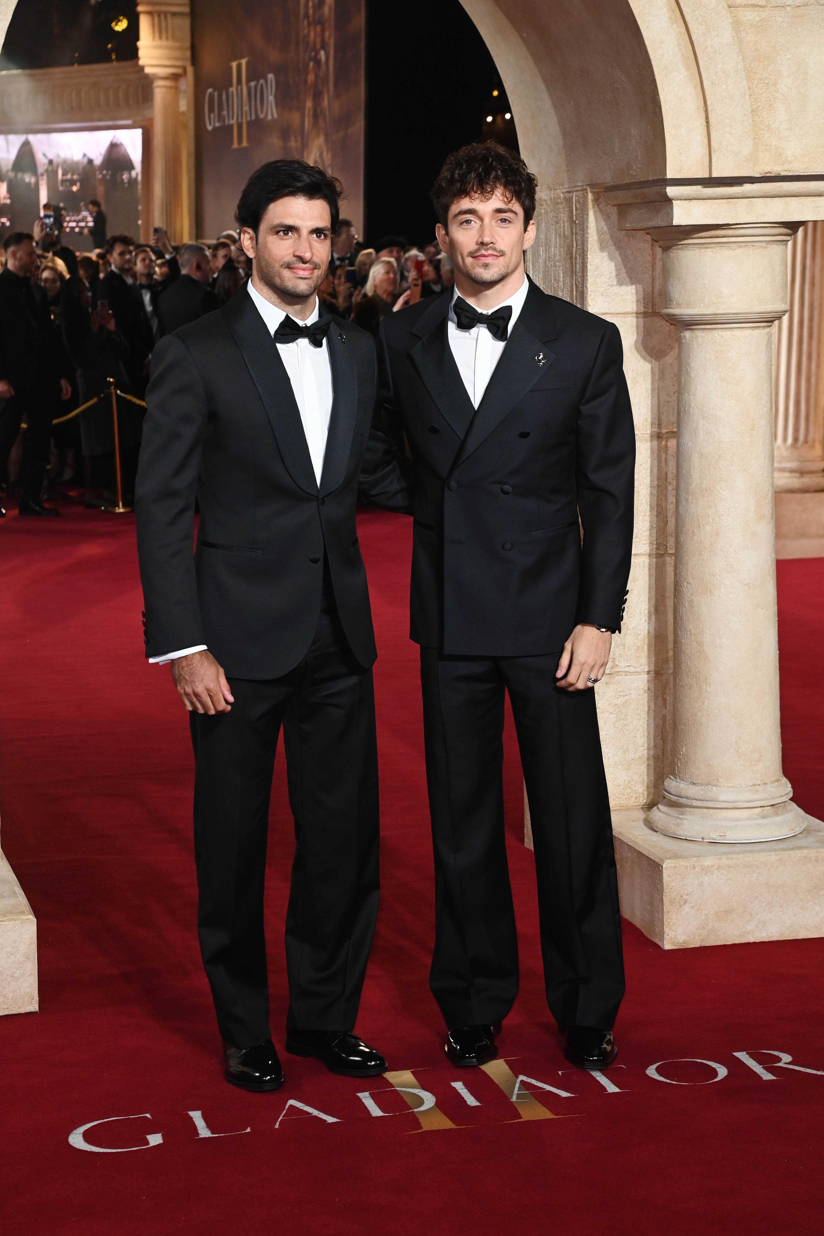 Carlos Sainz Jr. and Charles Leclerc attend "Gladiator II" The Royal Film Performance and Global Premiere at Leicester Square