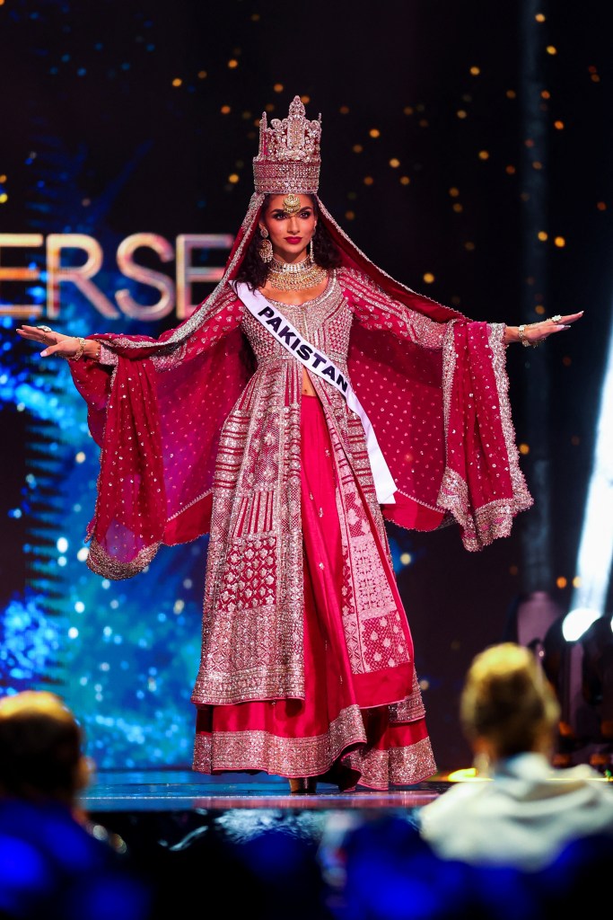 Miss Pakistan Noor Xarmina participating in the National Costume show at the 73rd Miss Universe pageant in Mexico City, 2024