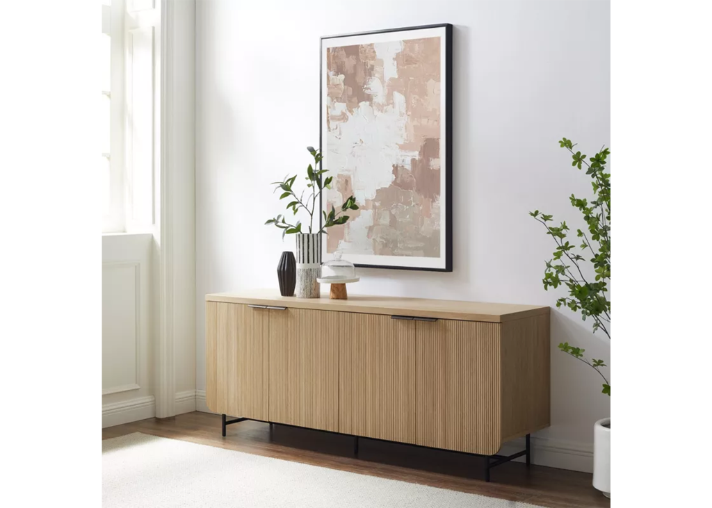 Saracina Home Modern 4-Door Fluted Sideboard