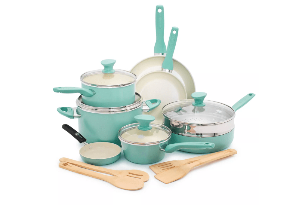 GreenPan Rio 16-Piece Nonstick Aluminum Cookware Set