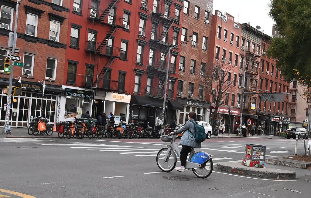 A file photo of an individual riding a Citi Bike