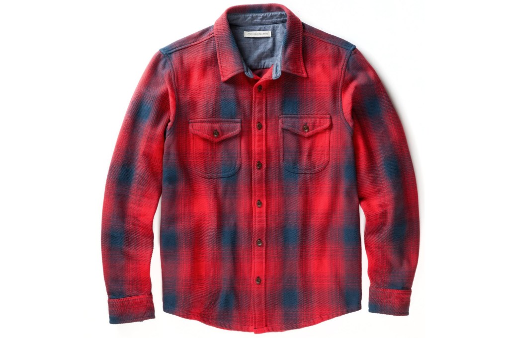 Outerknown Blanket Shirt in red plaid