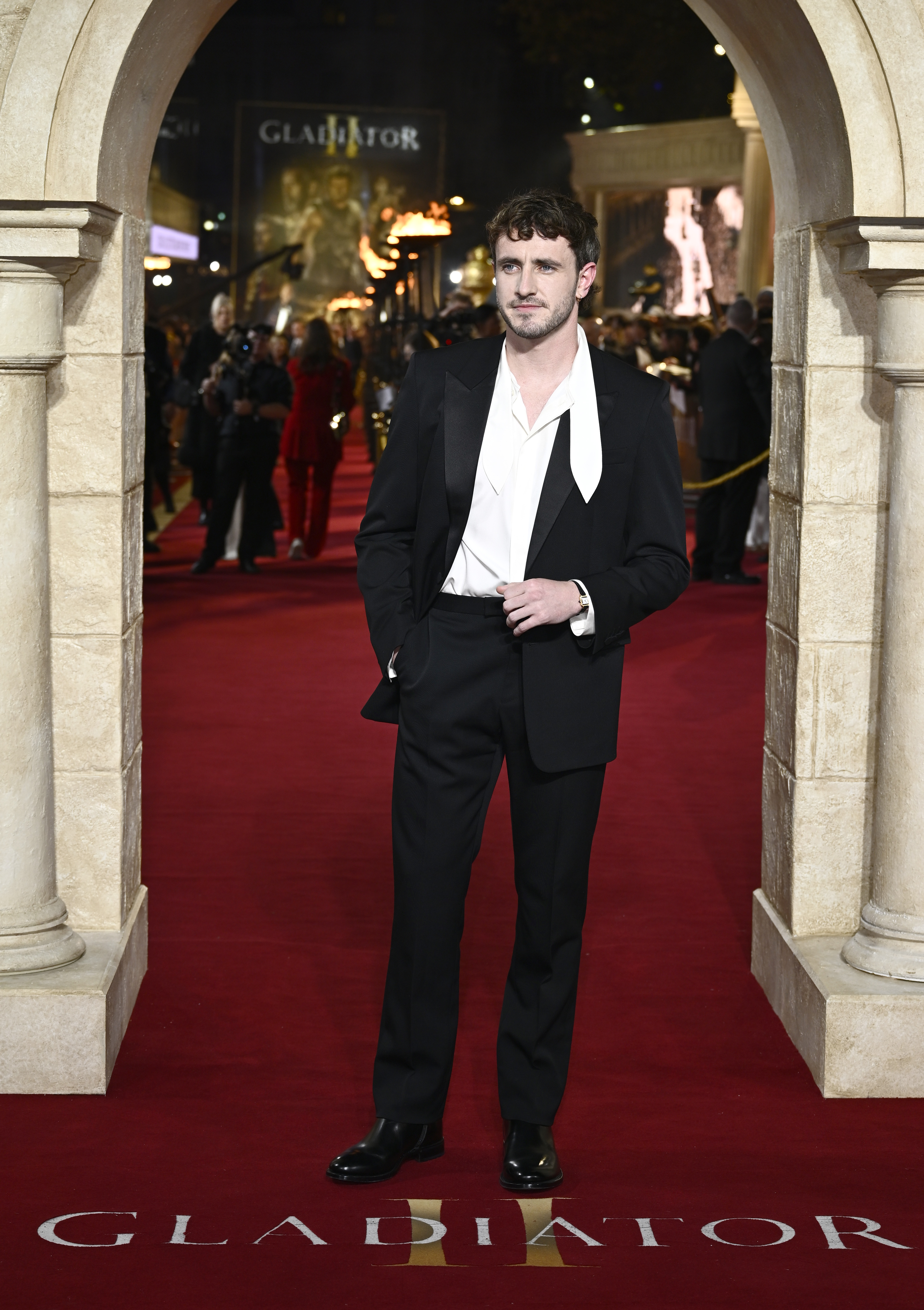 Paul Mescal attends "Gladiator II" The Royal Film Performance and Global Premiere at Leicester Square