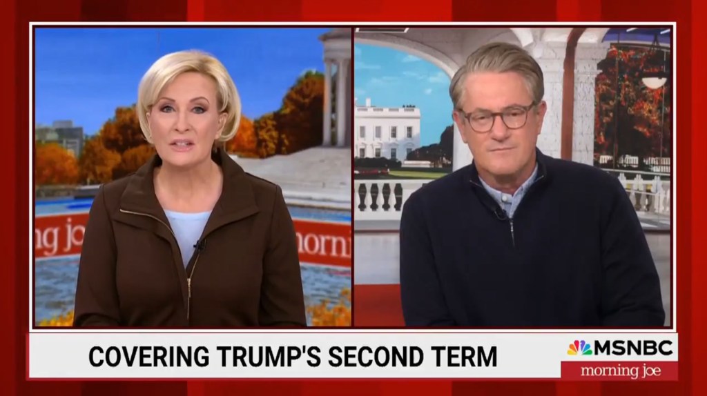 “Morning Joe” hosts Joe Scarborough and Mika Brzezinski