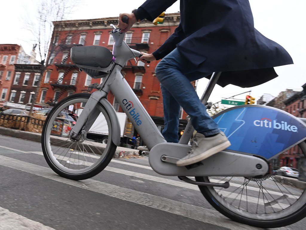 A file photo of a Citi Bike rider.