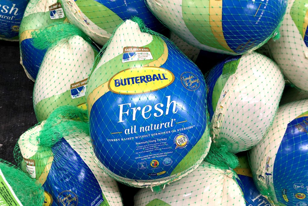 Butterball turkeys.