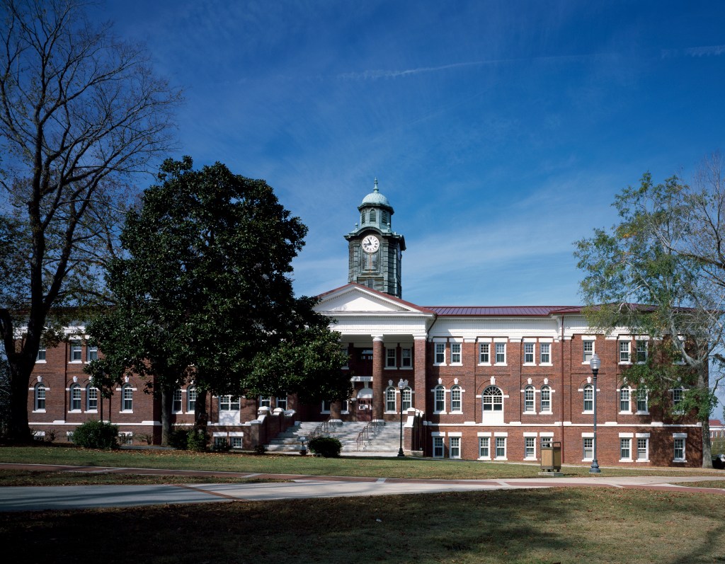 White Hall at Tuskegee University in Tuskegee, Alabama.