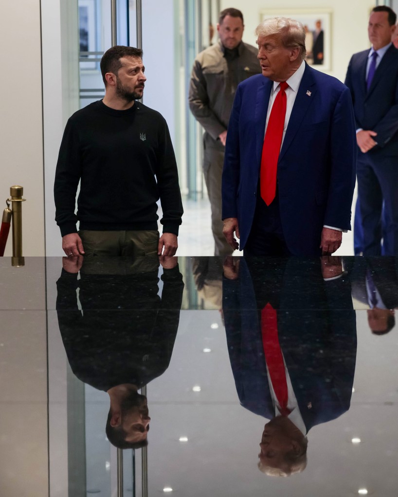 Ukrainian President Volodymyr Zelensky and President-elect Donald Trump at a meeting on Sept. 27, 2024 in New York City. 