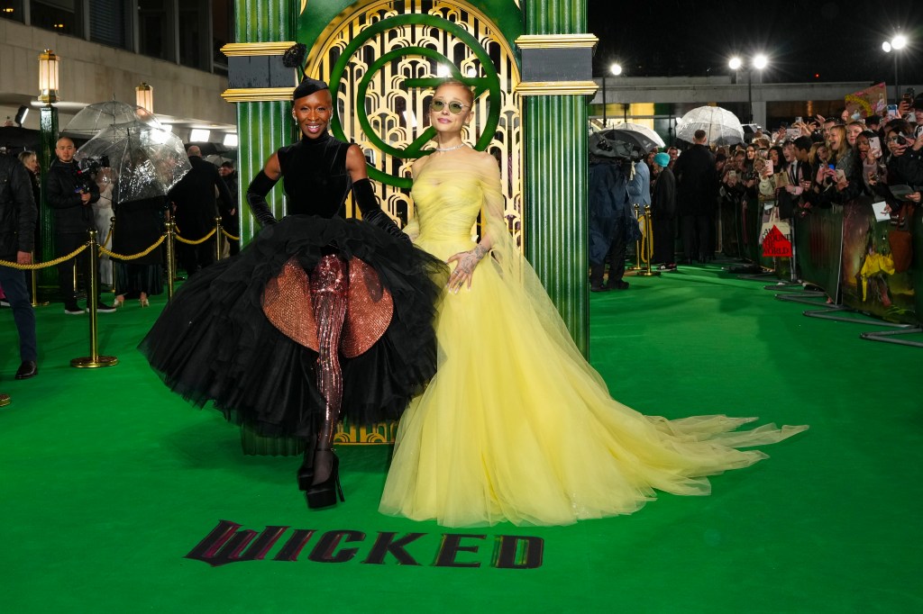 Cynthia Erivo and Ariana Grande attends the "Wicked: Part One" UK Premiere 