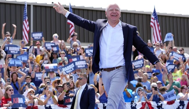 Dem Tim Walz Says European Allies Are Speed-Dialing Him Over Trump’s ‘Dangerous’ Sombrero Memes – Twitchy