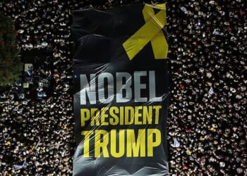 Chants Of ‘Thank You, Trump’ And Calls For Nobel Peace Prize Erupt At Israel’s Hostage Square