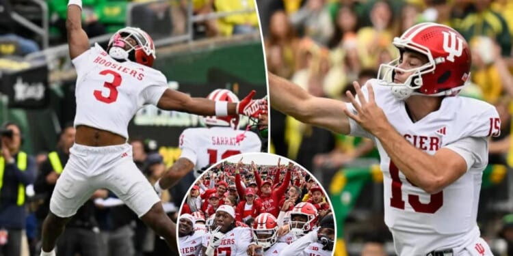 Indiana pulls off upset win over Oregon to remain unbeaten