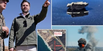 Patrol car hit by shrapnel during Marine Corps live-fire demo at celebration attended by JD Vance