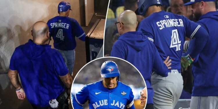 Dodgers fans cheer for George Springer's injury in early Game 3 exit