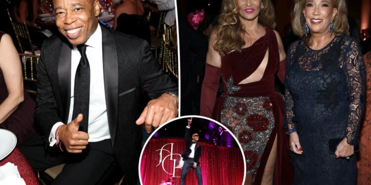 Mayor Eric Adams vows he's 'not going anywhere' at Denise Rich's Angel Ball