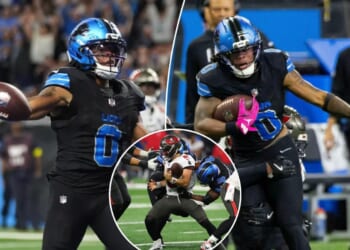 Jahmyr Gibbs' monster night powers Lions to beatdown of Buccaneers